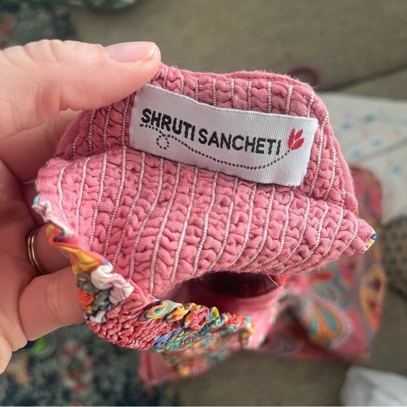 Shruti Sancheti Jumpsuit Women's L/XL Multi-Colored Wide Leg Paisley *ALTERED* - Picture 7 of 10